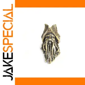 Brass Pirate Octopus Face Knife Bead