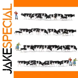 HO Scale Farm Cow Set with Figures