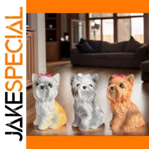 Yorkshire Terrier Resin Sculpture for Home Decor