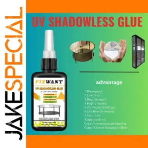UV Glass Bonding Glue 50ml for Crystal & Metal