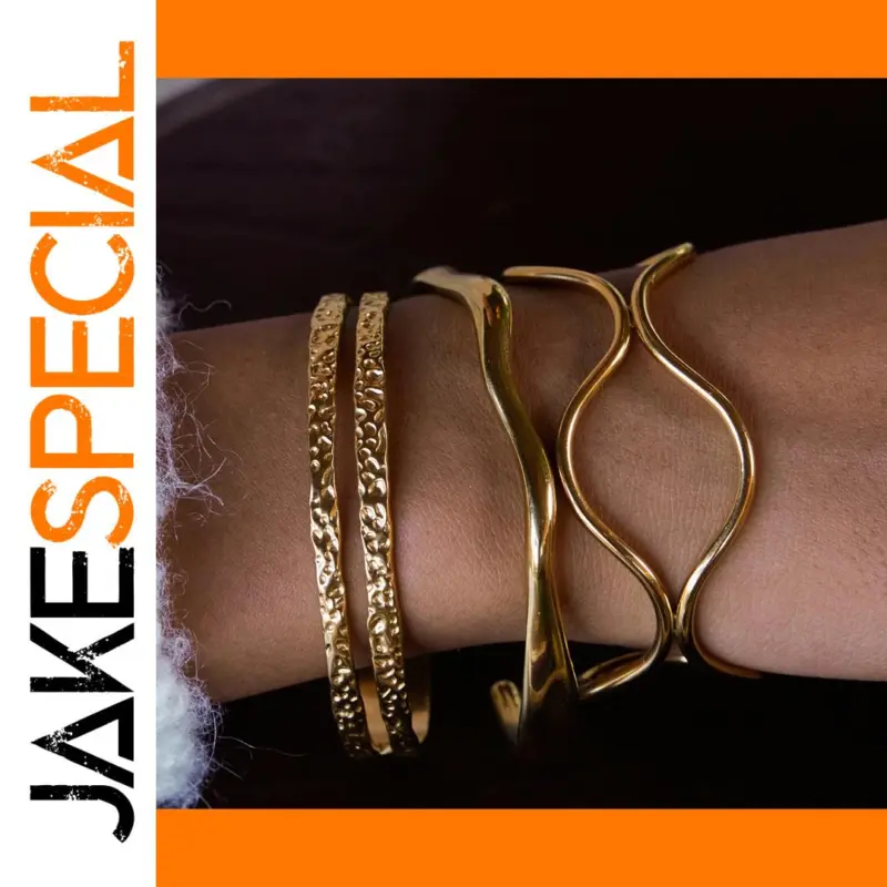 Elevate Your Style with the Elegant Gold Stainless Steel Cuff Bracelet 1 63d5ef582af343a68b6f746c product image