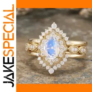 Gold Cocktail Ring with White Zircon Accent