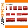Bright Red 12-Pin Slide DIP Switch for Circuits