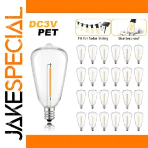 25-Pack Outdoor Teardrop LED String Lights