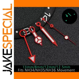 Vibrant Green Luminous NH34 Watch Hands