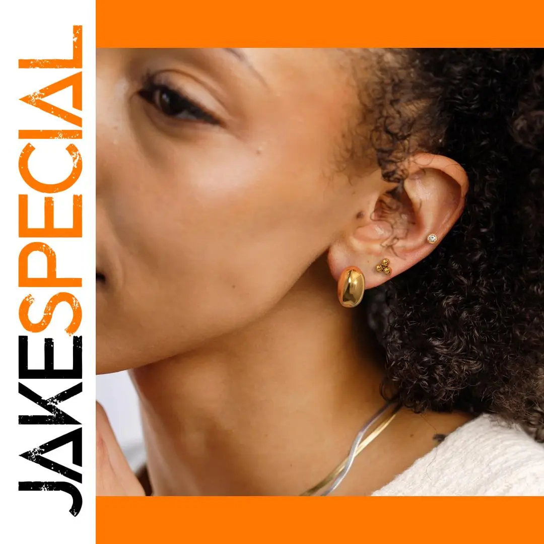 Stainless Steel Oval Earrings Set 1 Stainless Steel Oval Earrings Set