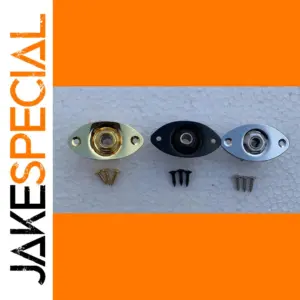 Oval Curved Bass Jack Plate in Gold, Black, Chrome