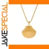 Ocean-Inspired Gold Stainless Steel Shell Necklace