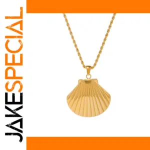 Ocean-Inspired Gold Stainless Steel Shell Necklace