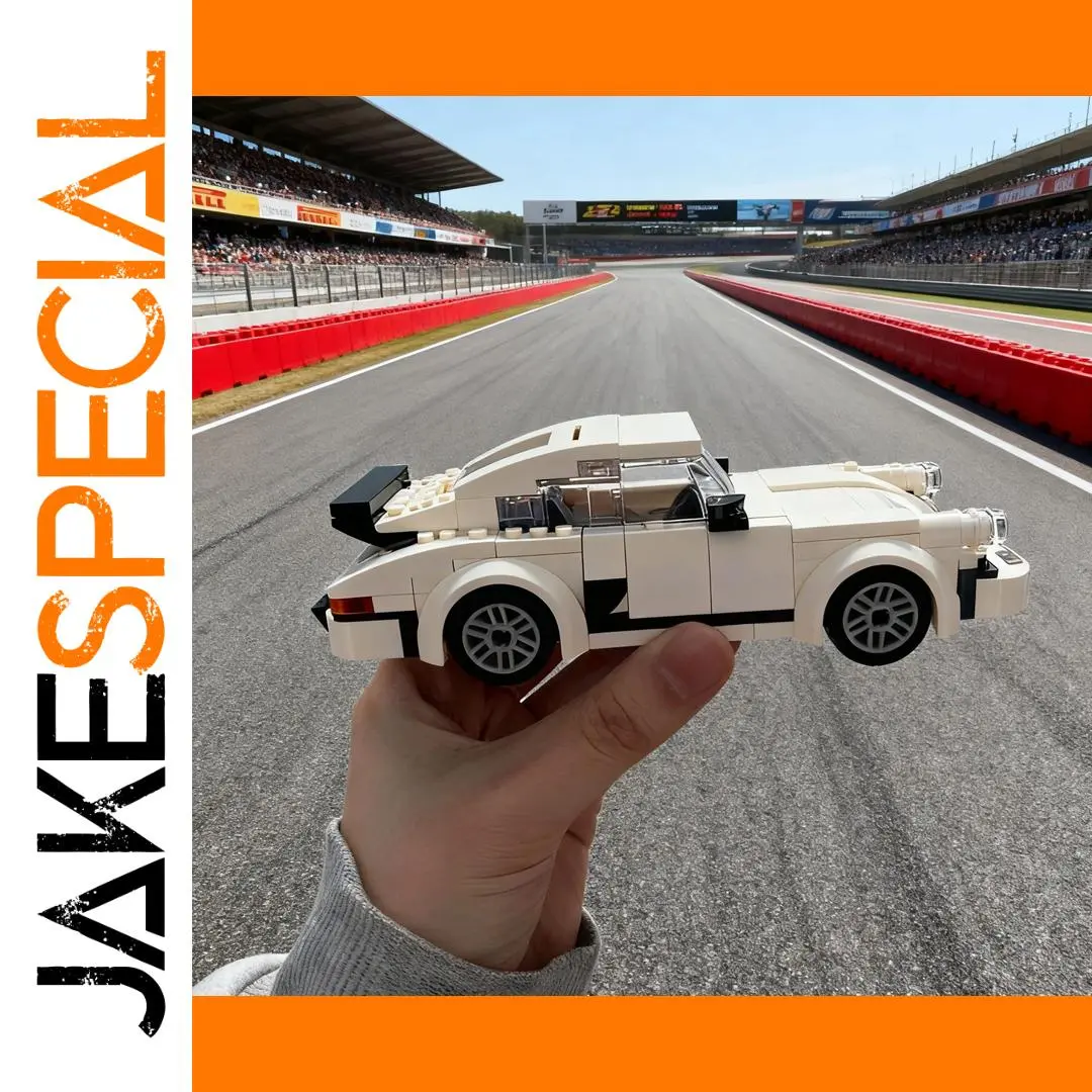 Vintage White Sports Car Building Set (8 Pieces) 1 Vintage White Sports Car Building Set (8 Pieces)