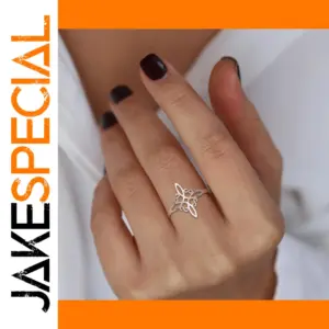 Adjustable Stainless Steel Witch Knot Ring