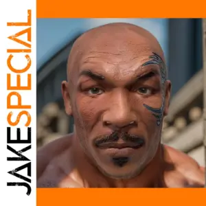 Realistic Mike Tyson Latex Mask for Cosplay