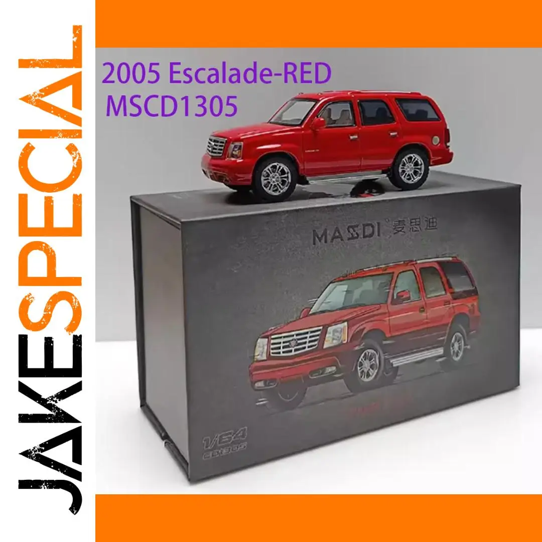 2005 Cadillac Escalade 1/64 Diecast Model in Red 1 2005 Cadillac Escalade 1/64 Diecast Model in Red