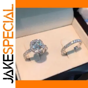 Elegant Silver Princess Ring with Cubic Zirconia