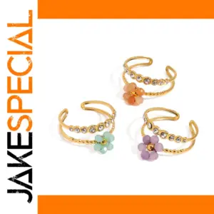 Stainless Steel Multi-Layer Gold Women's Ring