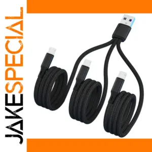 3-in-1 USB Micro Charging Cable for Android Devices