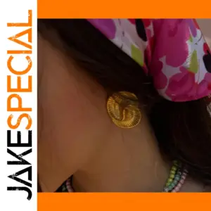 Stainless Steel Gold Water Drop Earrings