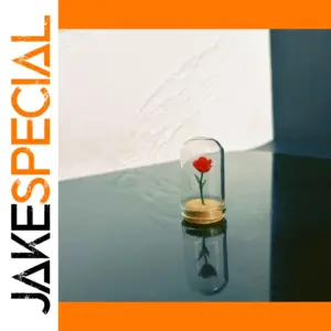 Miniature Red Rose Glass Ornament for Dollhouses