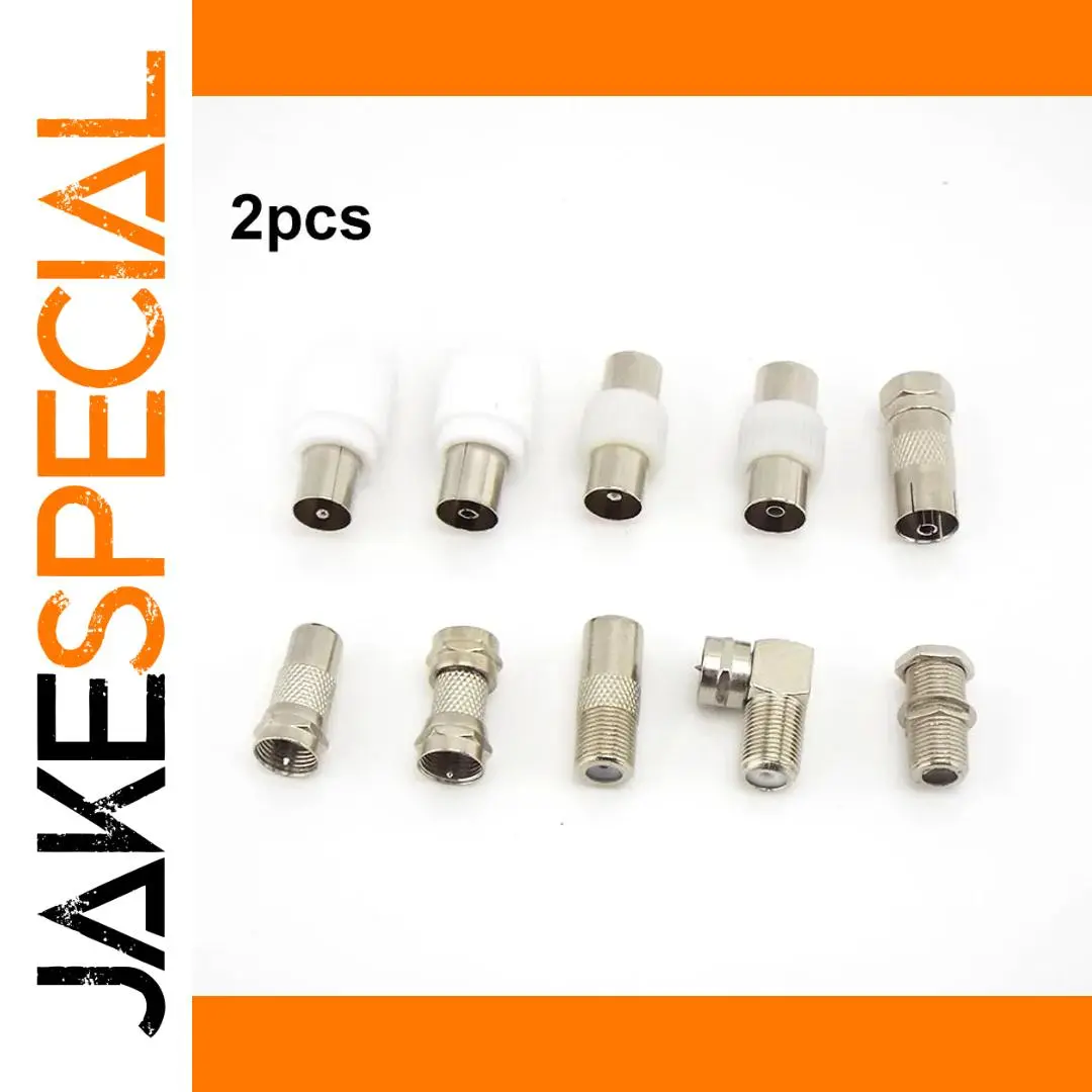 RF Coaxial Adapter Set for TV and CCTV 1 RF Coaxial Adapter Set for TV and CCTV