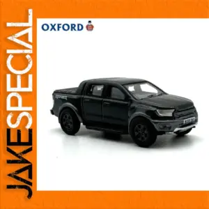 Miniature Black Ford Ranger Model, 1:76 Scale