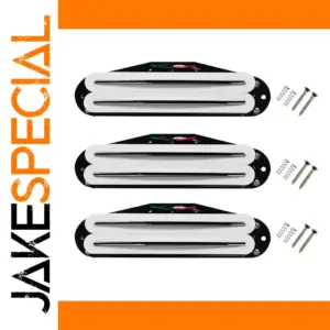 Set of 3 White Hot Rail Humbucker Pickups for Strat