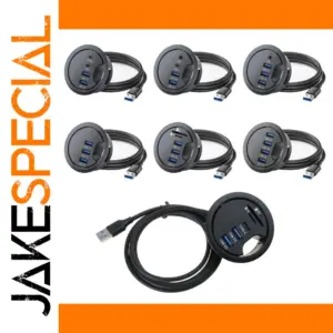 USB Desk Grommet Hub with Multiple Port Options