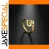 Elegant Om Ring for Women in Steel, Gold, Rose Gold