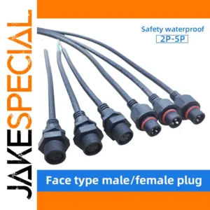 Outdoor Waterproof Panel Connector with 2-5 Pins