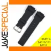 Black PU Watch Strap for Baby-G BA110/BA111/BA112