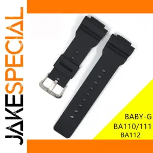 Black PU Watch Strap for Baby-G BA110/BA111/BA112