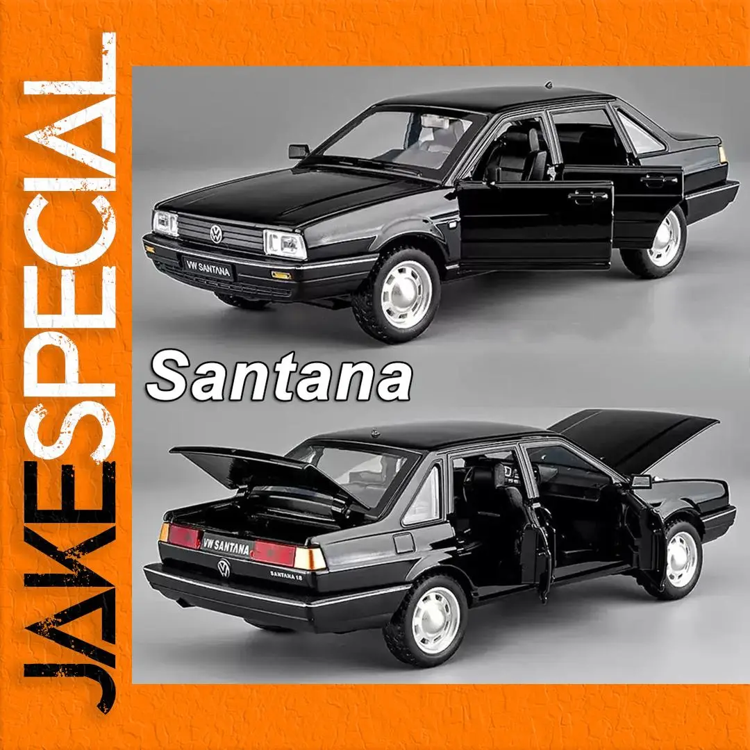 Volkswagen Santana Diecast Model 1:24 Scale Black 1 Volkswagen Santana Diecast Model 1:24 Scale Black