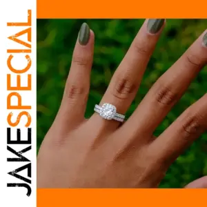 Elegant Women's Wedding Ring Set with Zircon