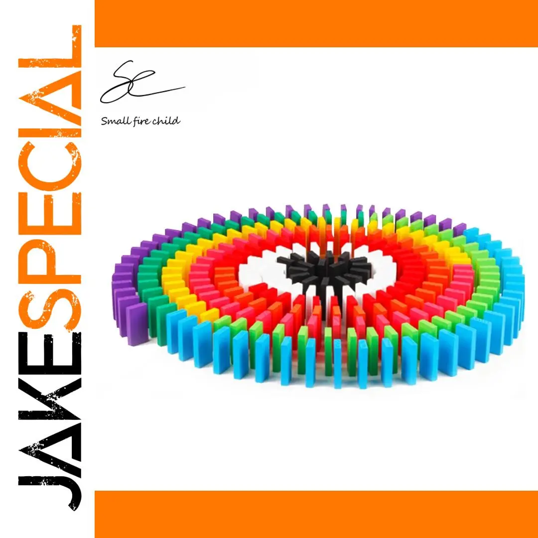 Rainbow Wooden Domino Set for Kids 1 Rainbow Wooden Domino Set for Kids