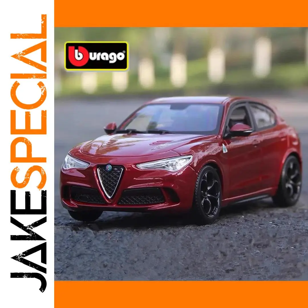 Red Alfa Romeo Stelvio 1:24 Diecast Model 1 Red Alfa Romeo Stelvio 1:24 Diecast Model