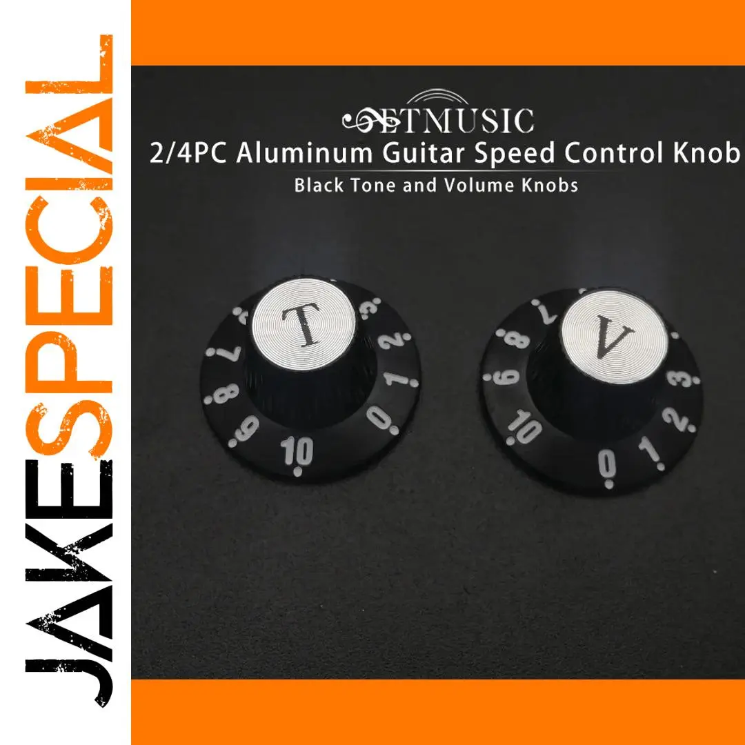 Aluminum Guitar Control Knob Set 6mm Stem 1 Aluminum Guitar Control Knob Set 6mm Stem