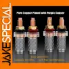 Purple Copper Speaker Binding Posts Set