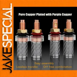 Purple Copper Speaker Binding Posts Set