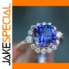 Elegant Blue-Violet Gem Ring for Women