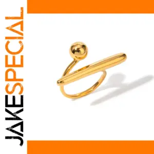 Geometric Stainless Steel Women's Ring in Gold