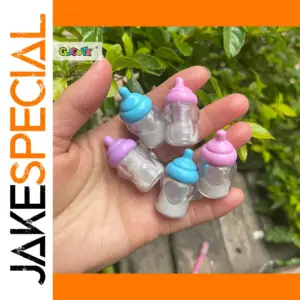 Miniature Doll Baby Bottles Set in Pastel Colors