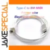 White USB C to USB B MIDI Cable for Instruments
