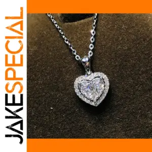 Silver Heart Pendant Necklace for Women