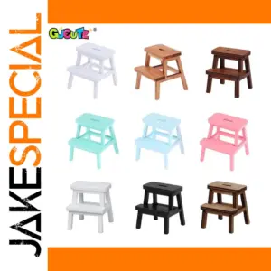 Miniature Wooden Step Stool for Dollhouses