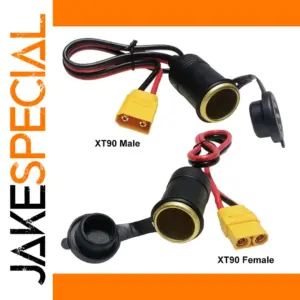 High-Power XT90/DC Cigarette Lighter Cable (0.5m/1.5m)