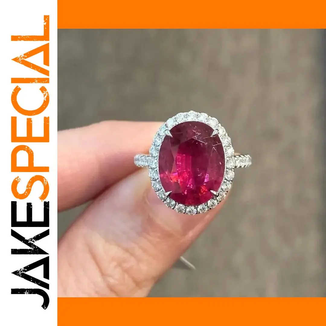 Silver Oval Pink-Red Gem Sterling Fashion Ring 1 Silver Oval Pink-Red Gem Sterling Fashion Ring