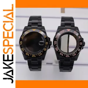 Black Stainless Steel Watch Case 40mm Compatible with NH35