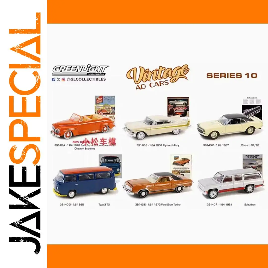 Vintage Ad Cars Series 10 Diecast Model 1/64 Scale 1 Vintage Ad Cars Series 10 Diecast Model 1/64 Scale