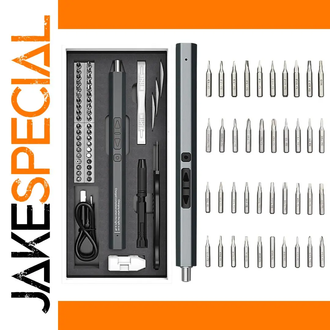 Rechargeable Electric Screwdriver Set 3.7V, 40 Bits 1 Rechargeable Electric Screwdriver Set 3.7V, 40 Bits