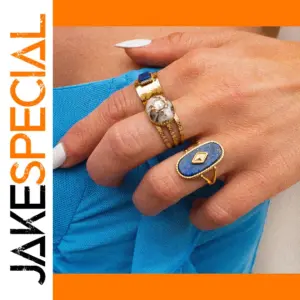 Lapis Stainless Steel Women's Ring