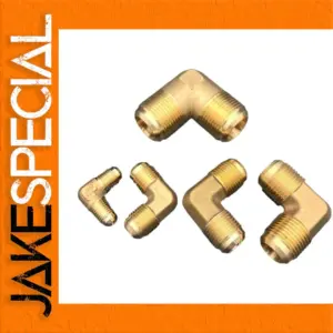 Brass 90-Degree Elbow Flare Fitting for Plumbing